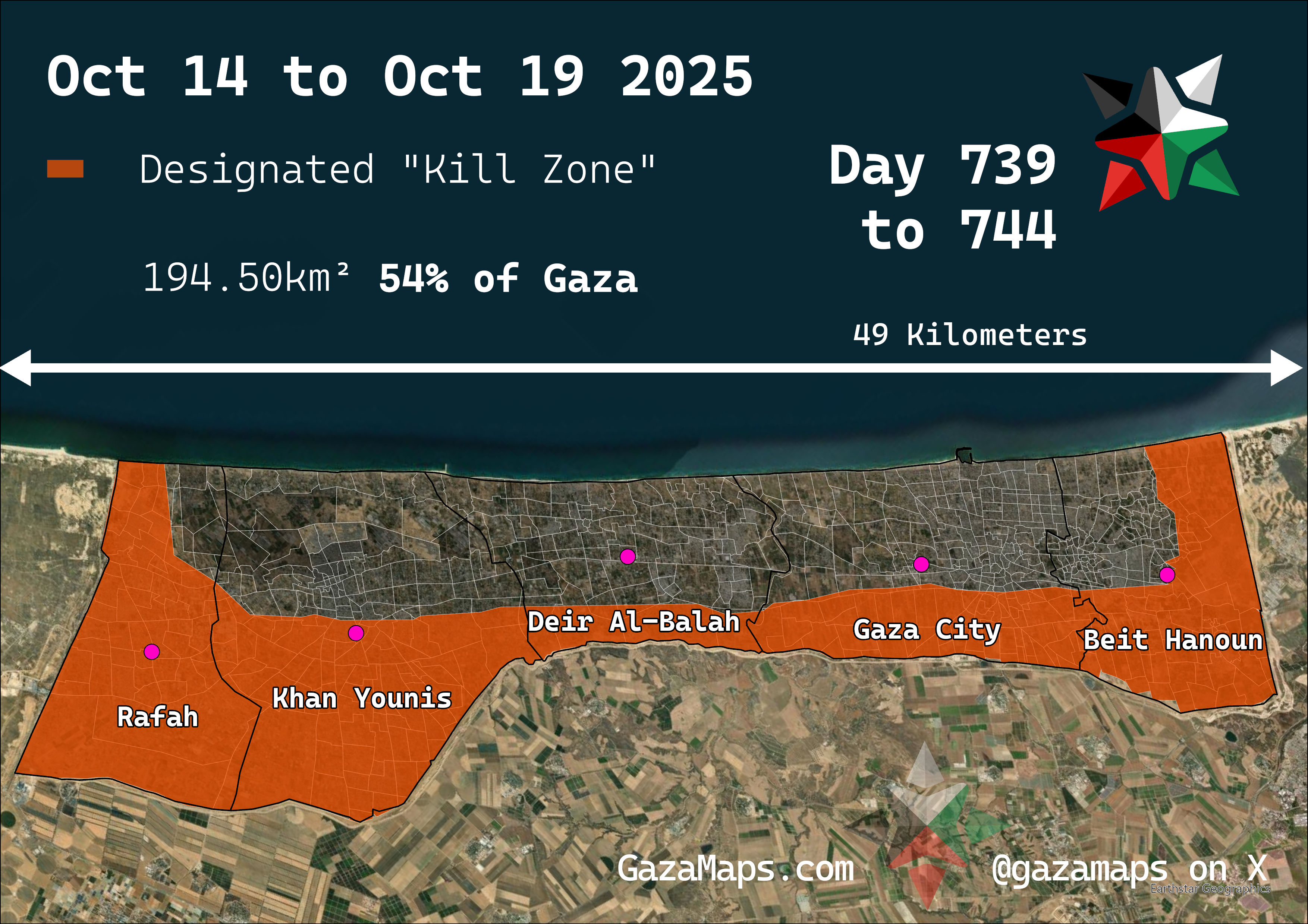 Map of the IDF-designated kill zone