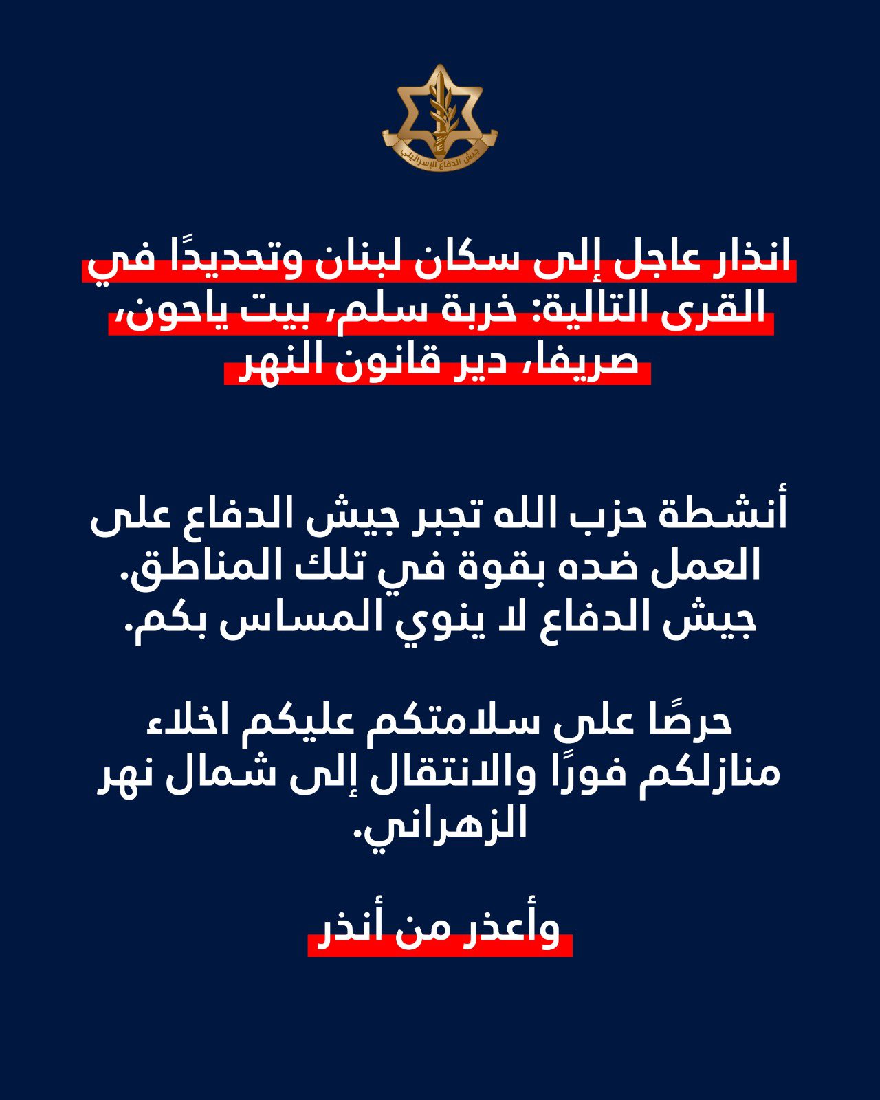 IDF forced displacement map